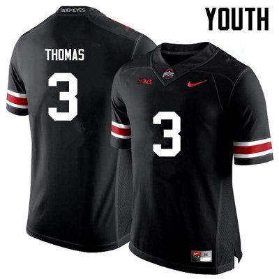 NCAA Ohio State Buckeyes Youth #3 Michael Thomas Black Nike Football College Jersey TIN0745XE